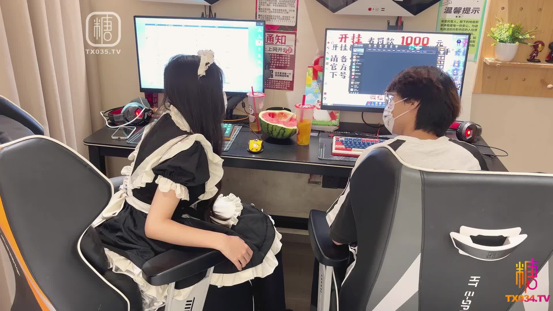 【萝莉女仆】小米粥 - 洛丽塔少女的电竞陪玩 吃鸡口交侍奉 玩弄小穴无套抽插 榨射老板精液顶级服务 - AV大平台-中文字幕,成人影片,AV,国产,线上看